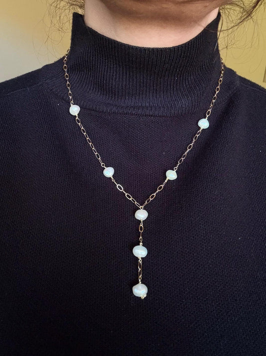 Freshwater Pearl Lariat Necklace