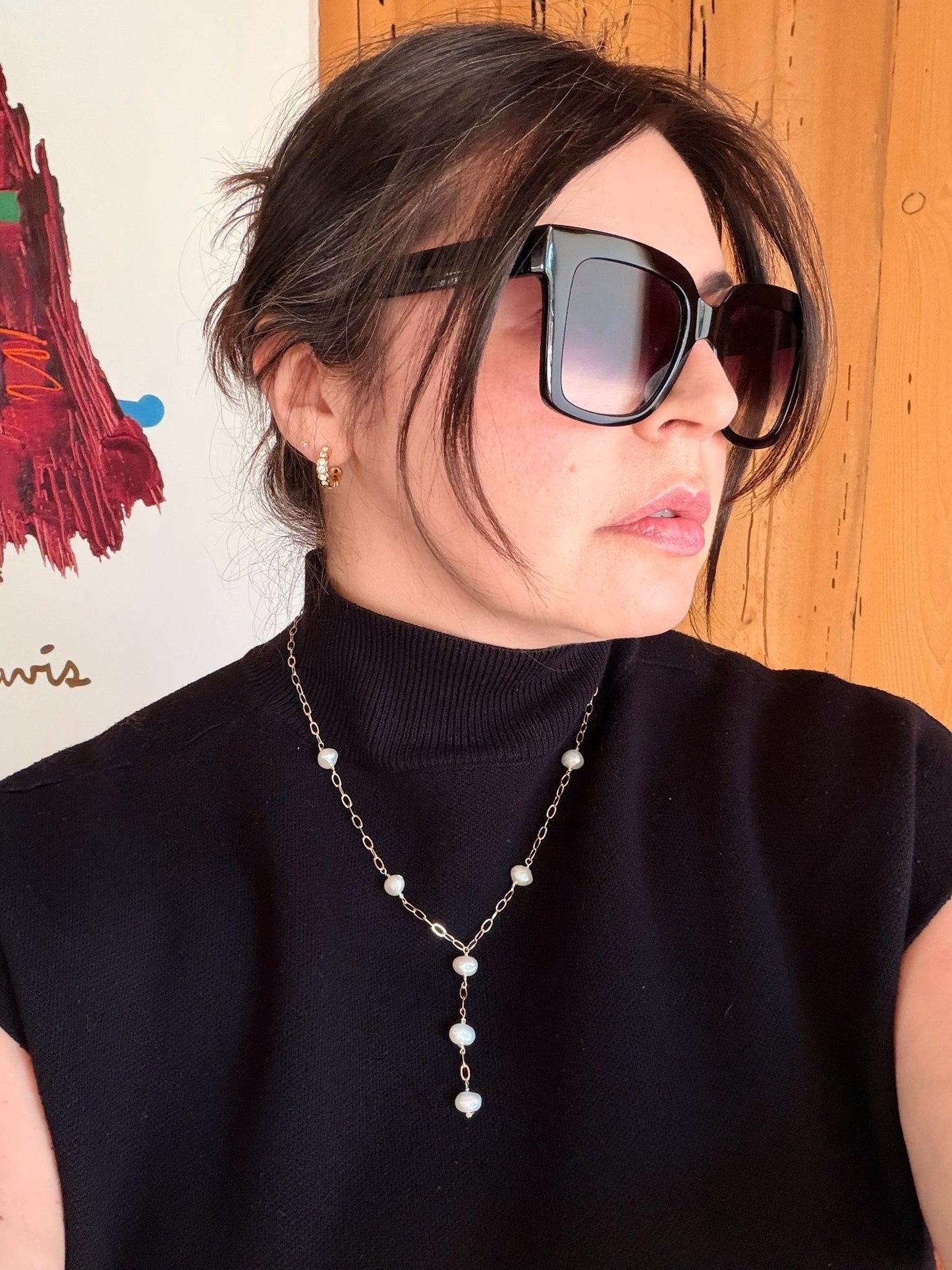Freshwater Pearl Lariat Necklace