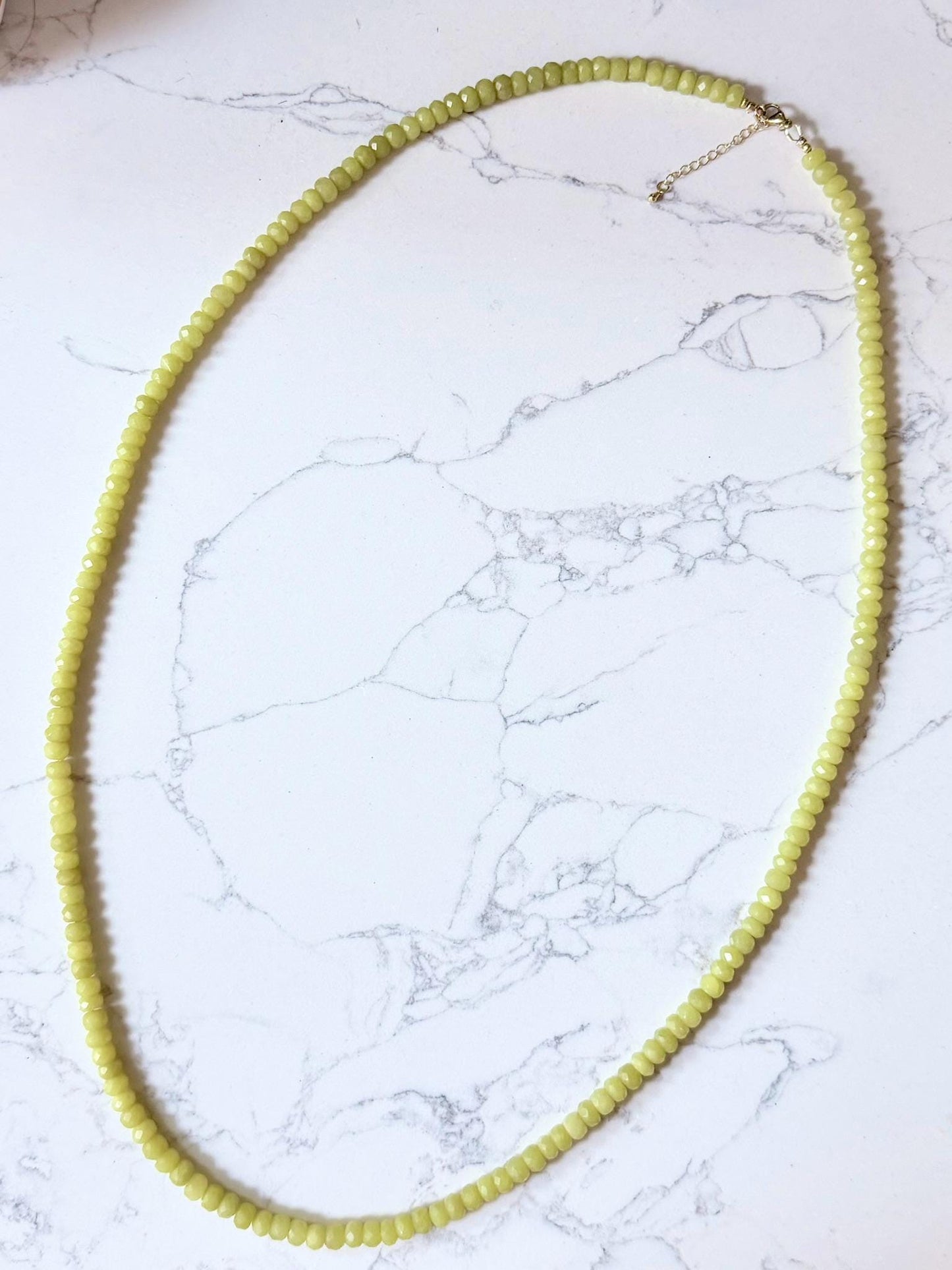 Lemon Jade Rope Necklace