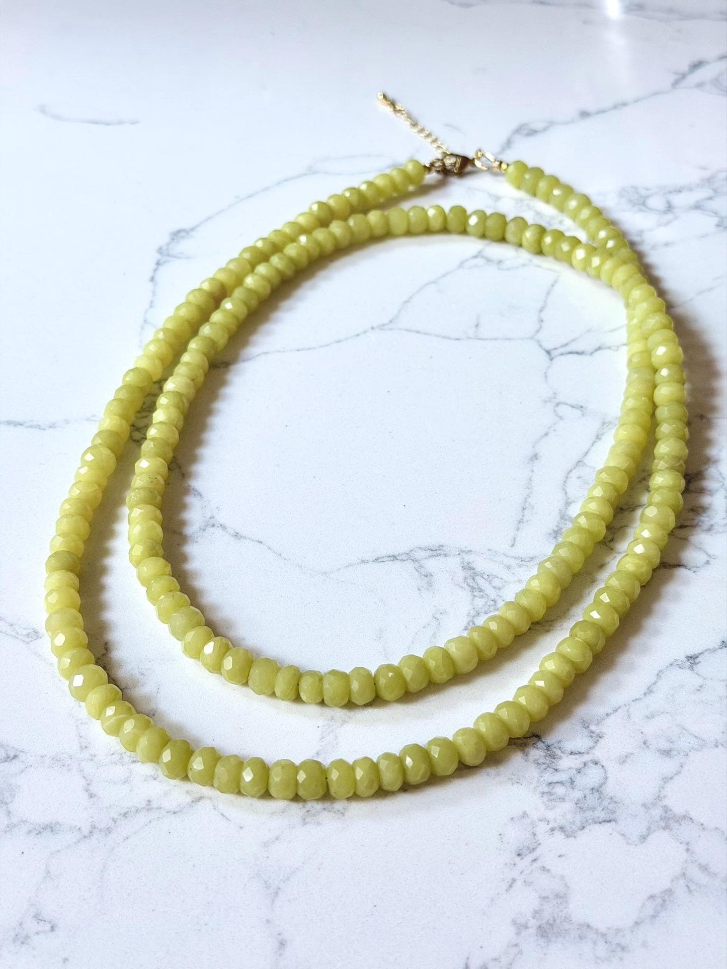 Lemon Jade Rope Necklace