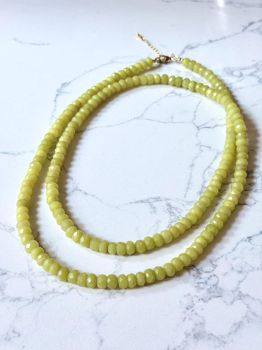 Lemon Jade Rope Necklace