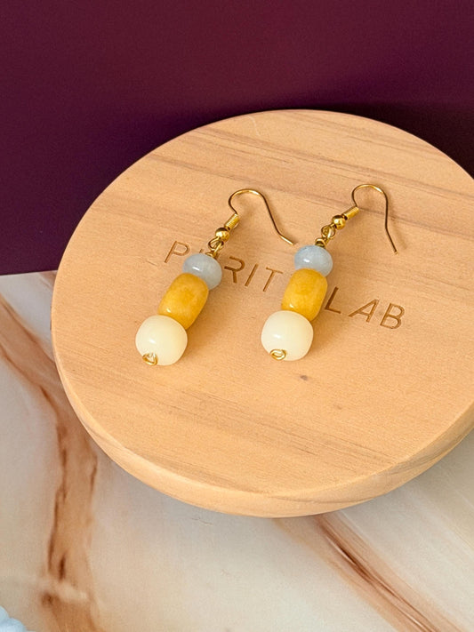 Color Block Drop Earrings