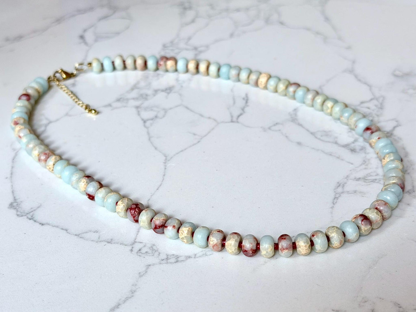 Handmade Natural Shoushan Gemstone Necklace