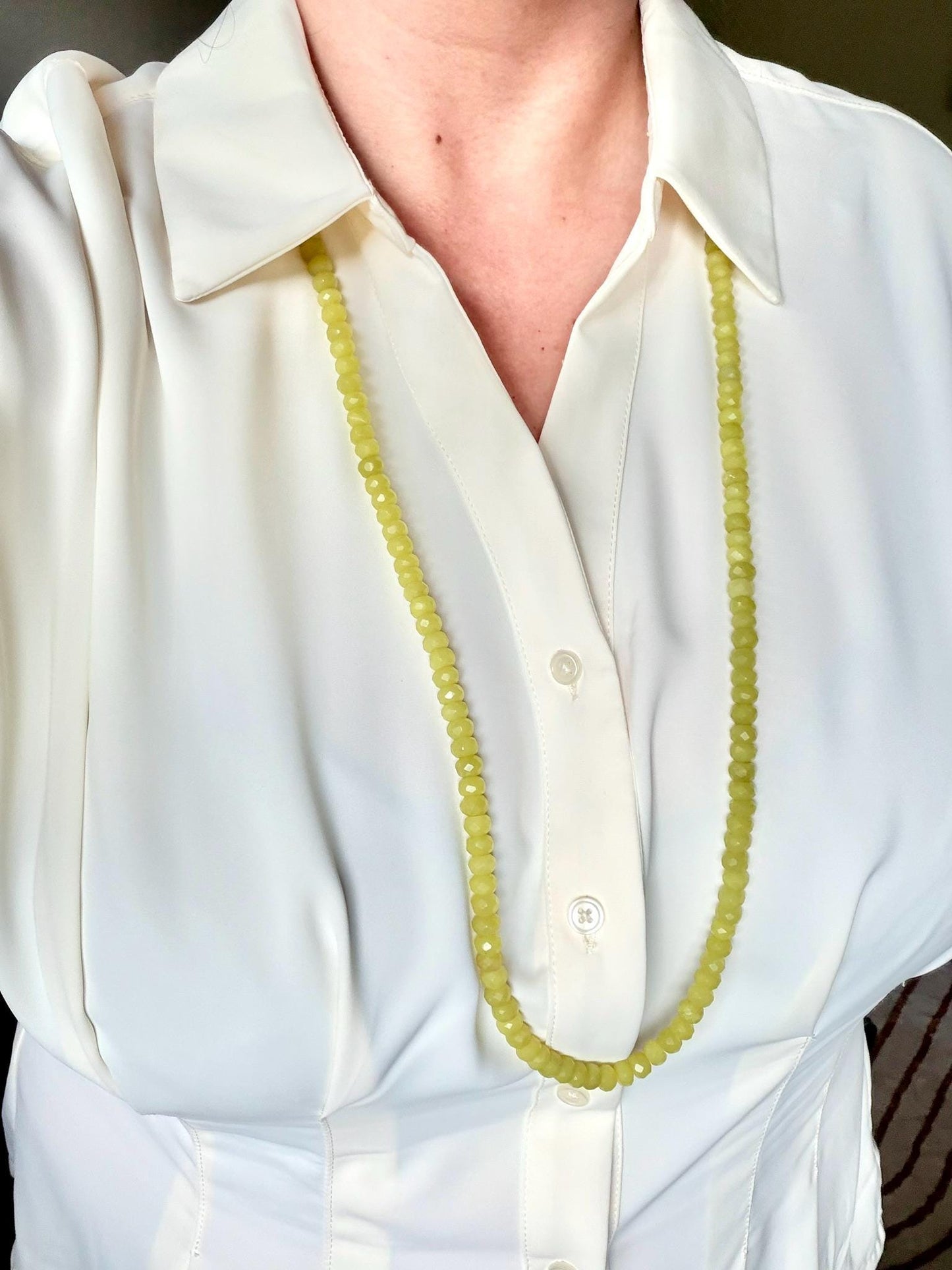 Lemon Jade Rope Necklace
