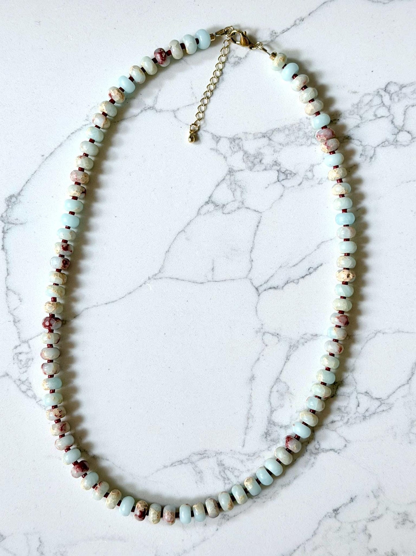 Handmade Natural Shoushan Gemstone Necklace
