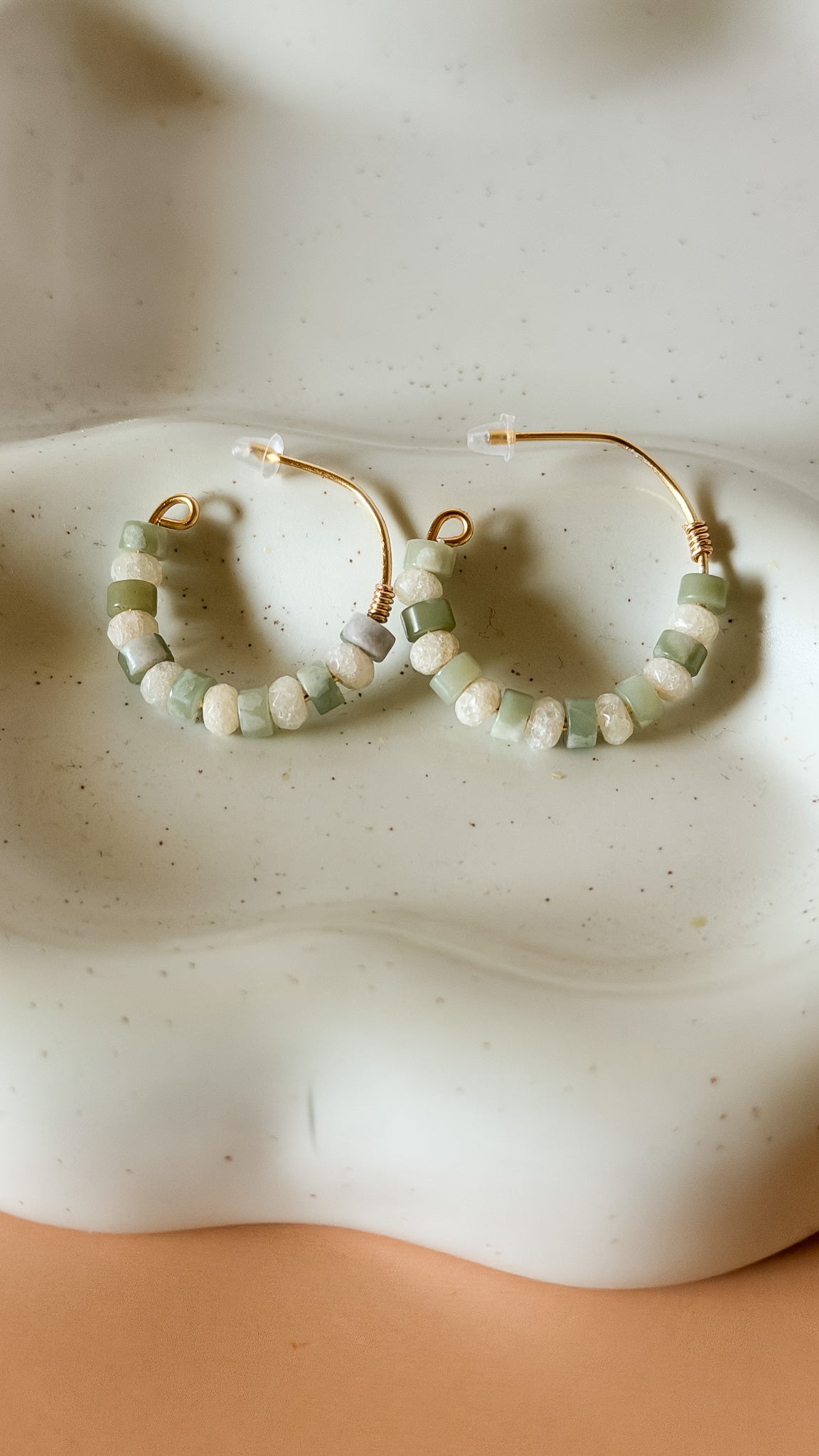 The Aventurine Hoop Earrings