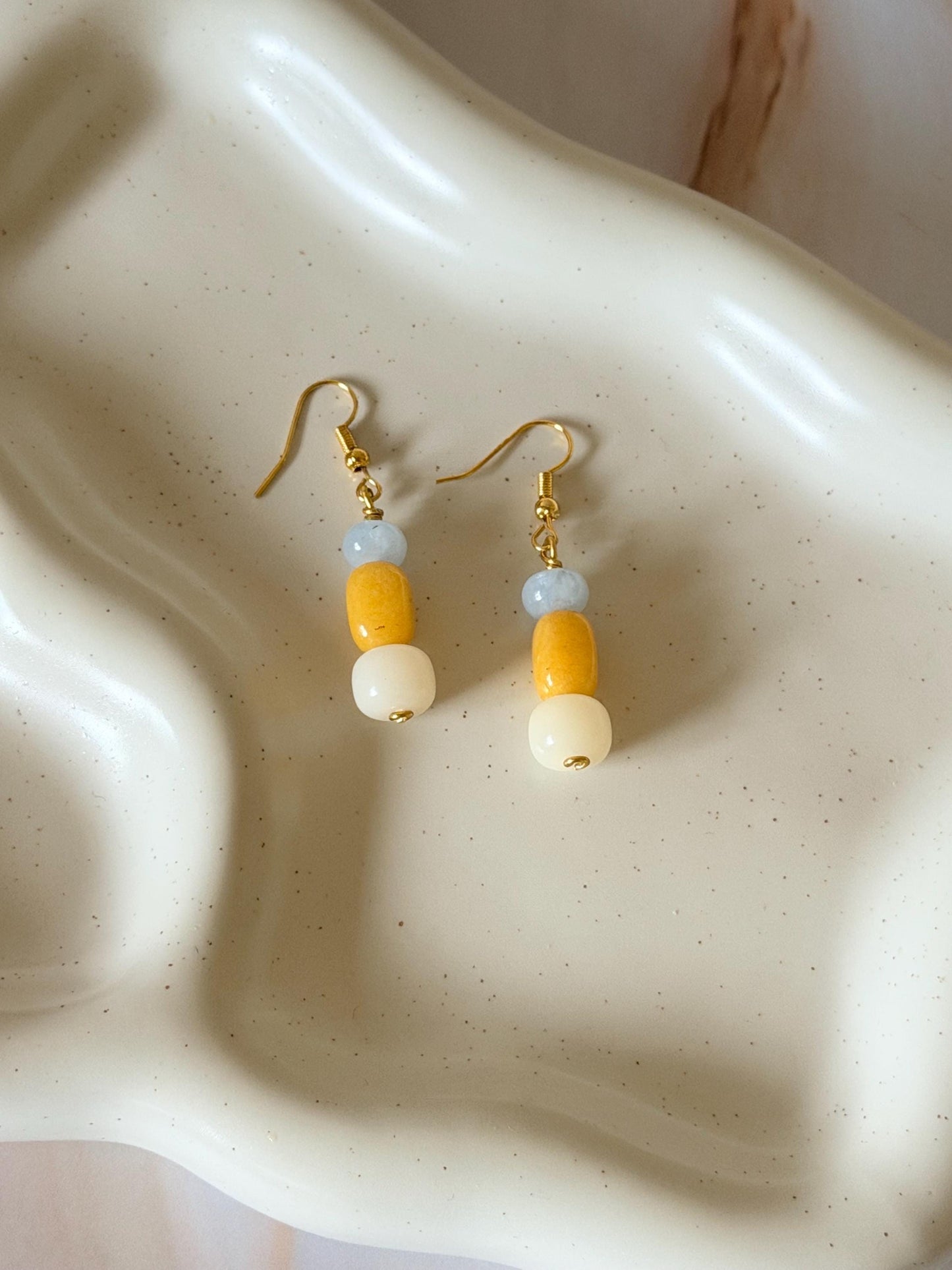 Color Block Drop Earrings