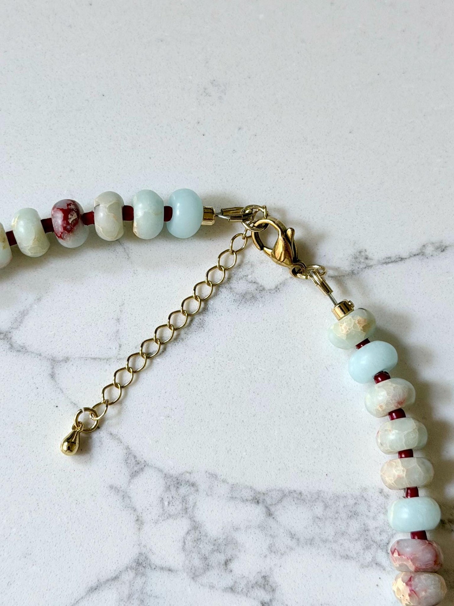 Handmade Natural Shoushan Gemstone Necklace
