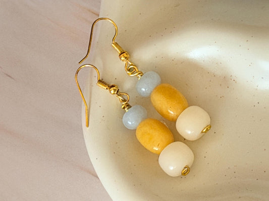 Color Block Drop Earrings