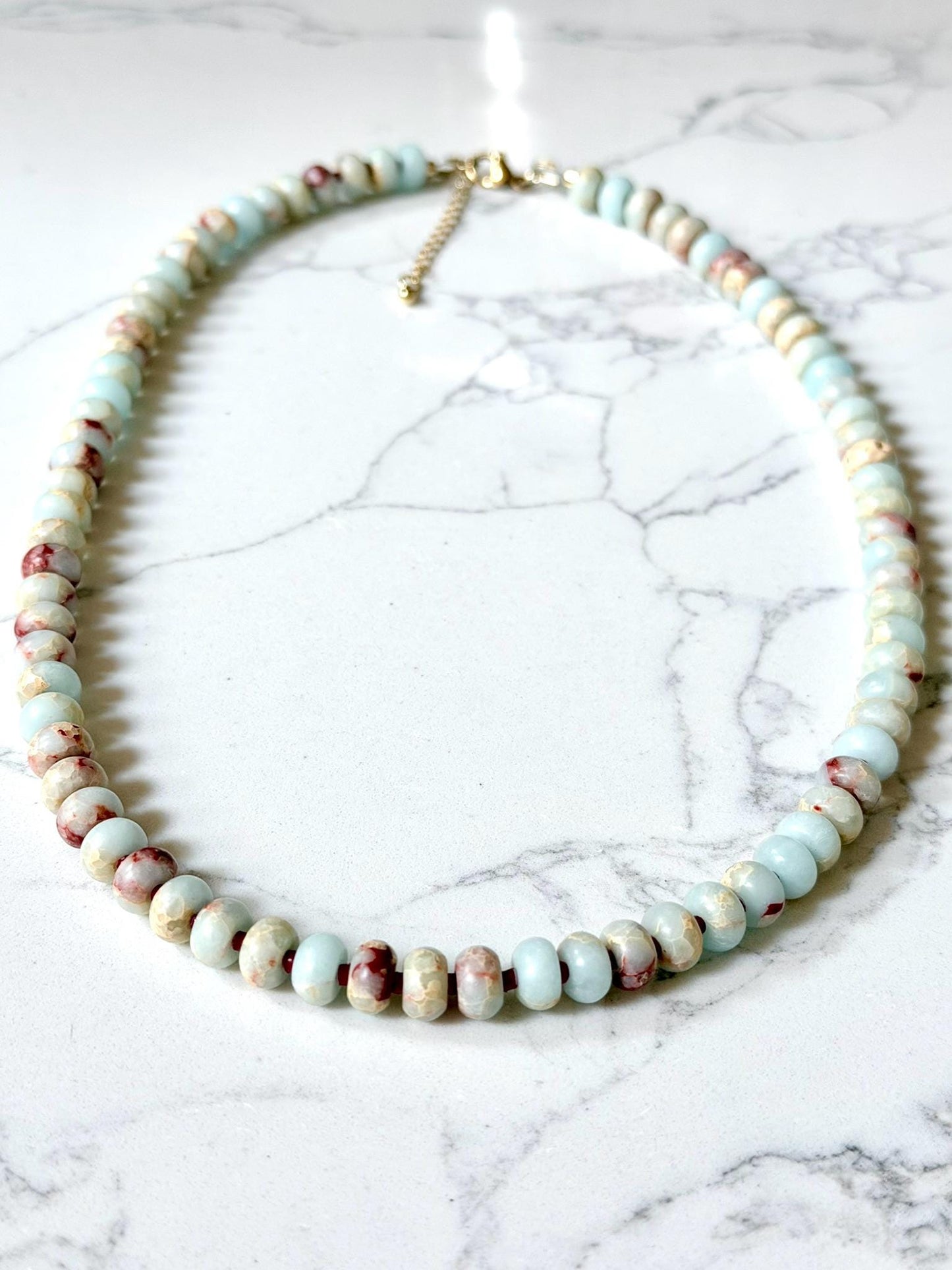 Handmade Natural Shoushan Gemstone Necklace
