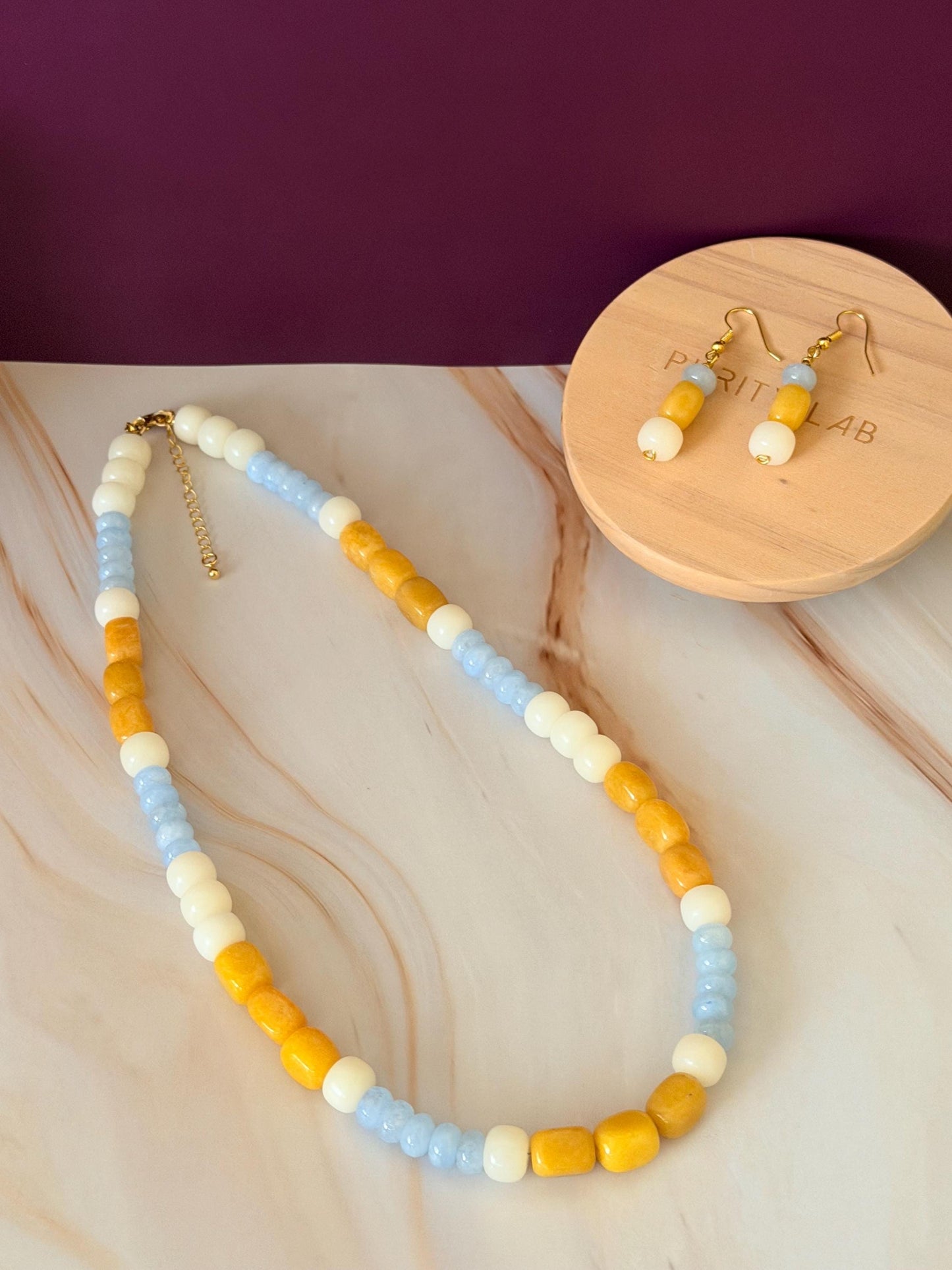 Color Block Drop Earrings