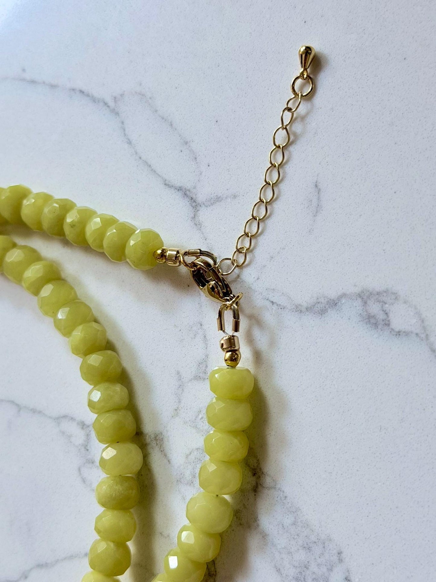 Lemon Jade Rope Necklace